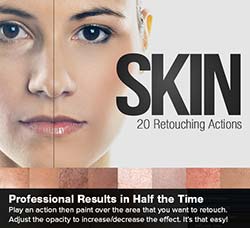 20个磨皮润肤PS动作和扩展面板：Skin - 20 Retouching Actions
